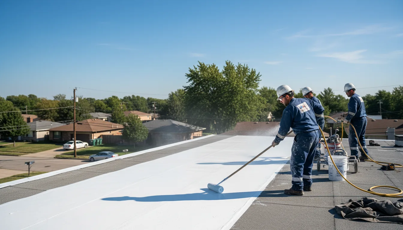 Commercial roof coating in Baroda, MI near me